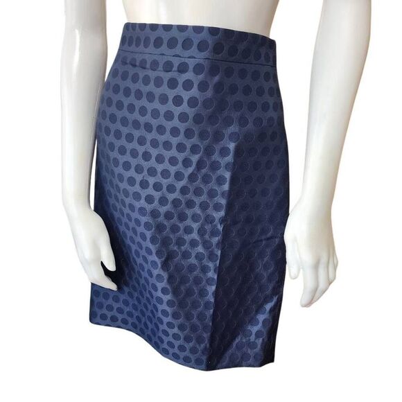 NWT J. Crew Blue Polka Dot Pencil Skirt (4) - Picture 2 of 4